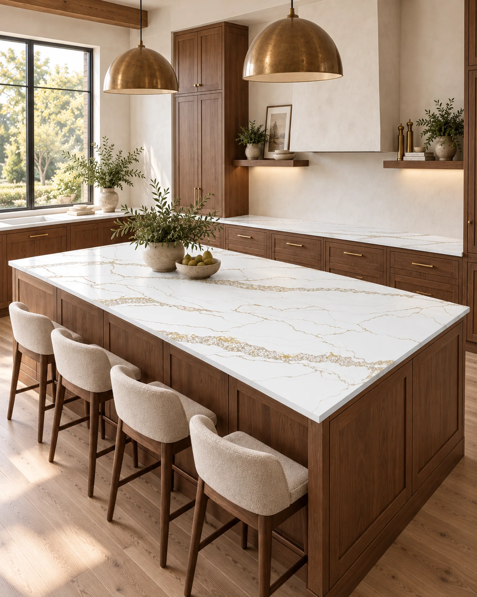 Rendering: Calacatta quartz used for kitchen islands