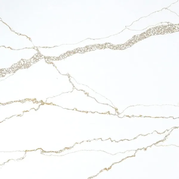Close-up of Auro Quartz Calacatta 6614 Gold