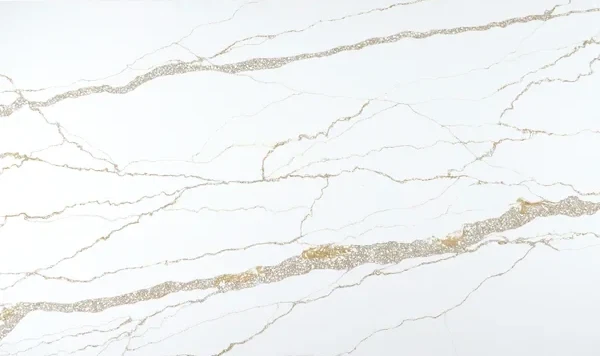 Auro Quartz Calacatta 6614 Gold quartz slab, calacatta-look