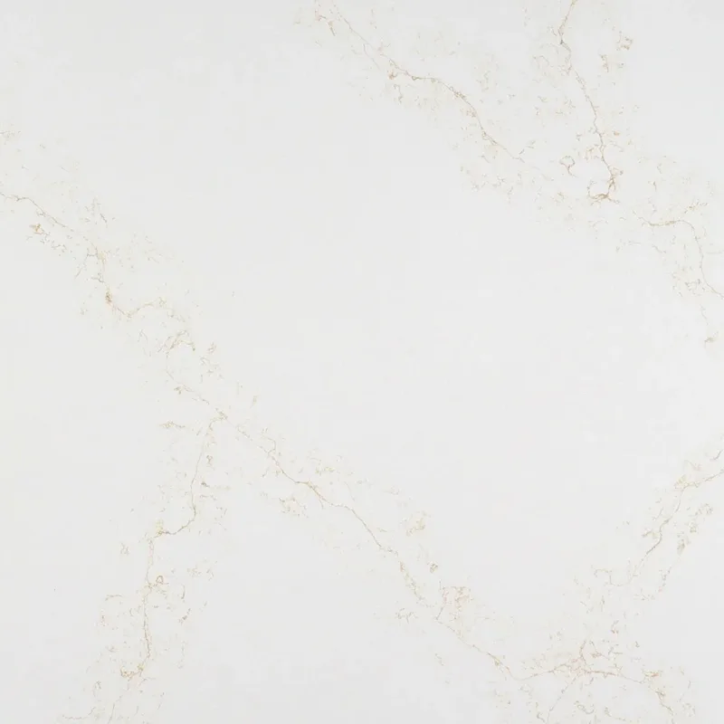 Calacatta 6623 Gold quartz, upper-right area of the slab