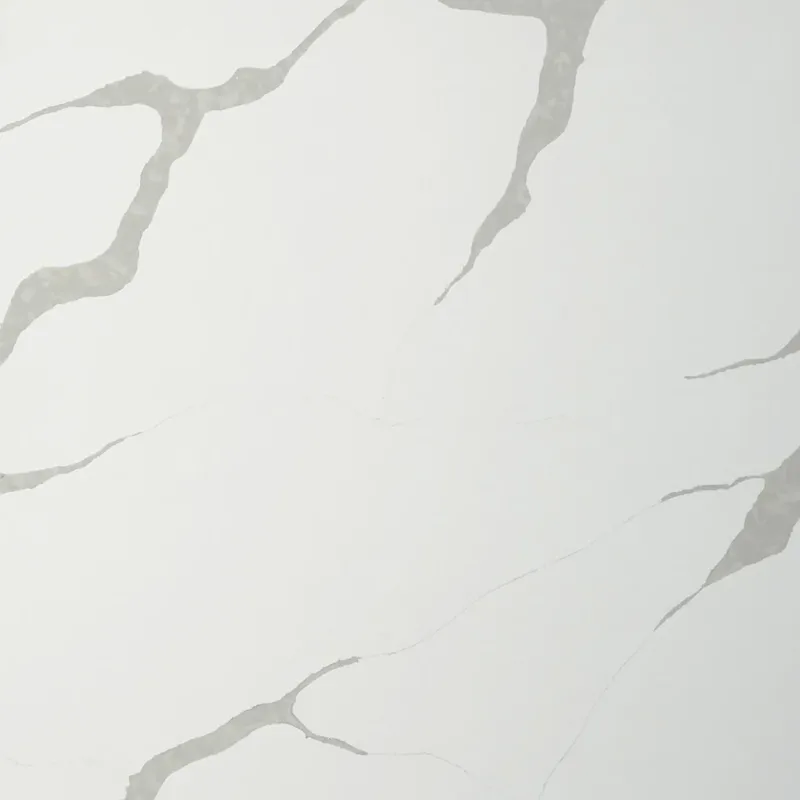 Calacatta 6653 quartz, upper-right area of the slab