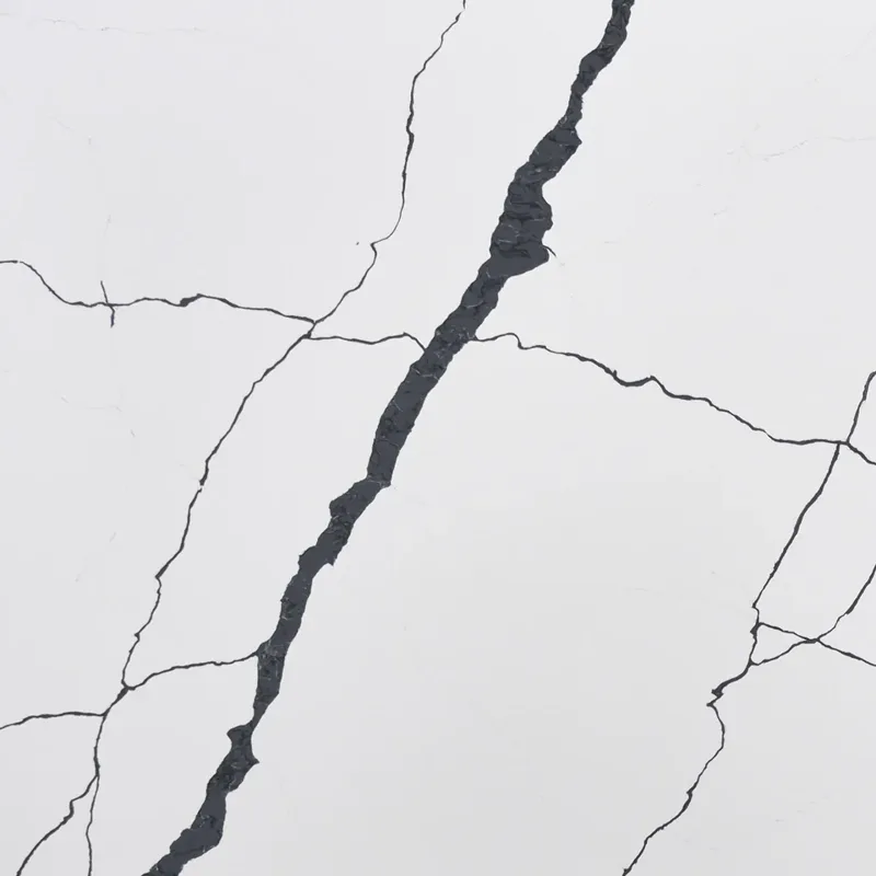 Calacatta 6676 quartz, upper-left area of the slab