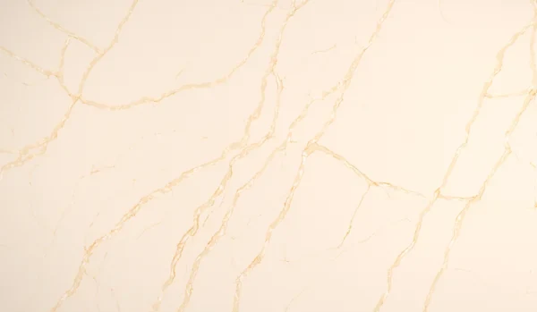 Auro Quartz Calacatta 6760 Gold quartz slab, cream with gold lines