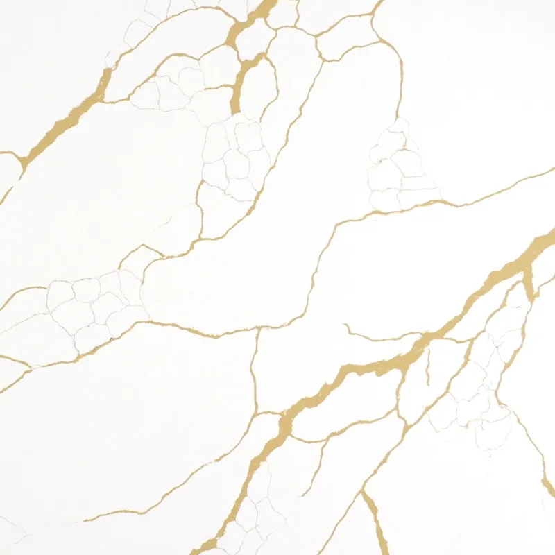 Calacatta 6891 quartz, upper-right area of the slab