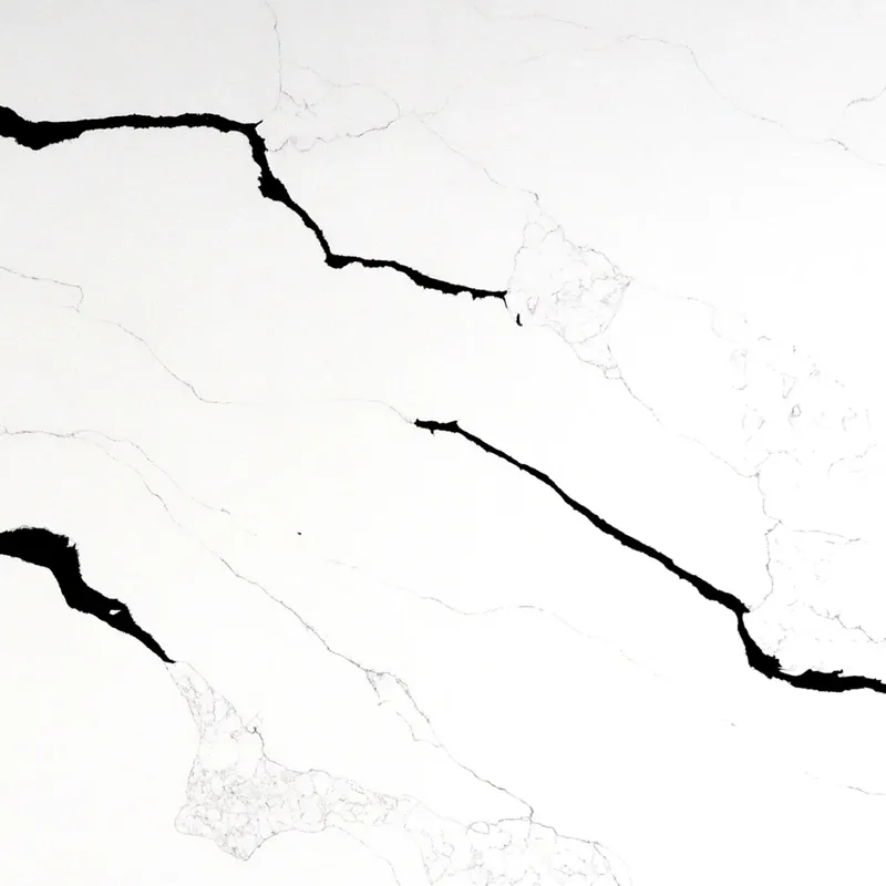 Calacatta 6924 quartz, upper-right area of the slab